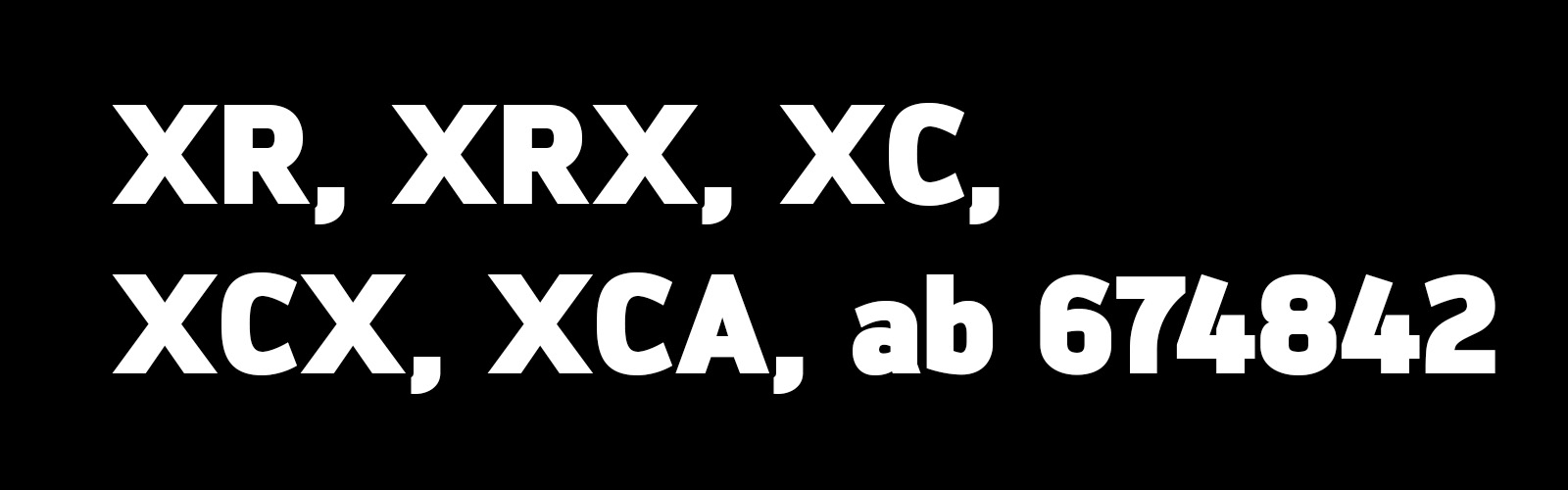 XR, XRX, XRT, XC, XCX, XCA, Ab 674842